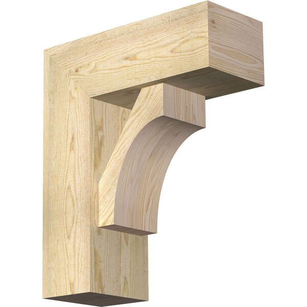 Ekena Millwork Westlake Block Rough Sawn Bracket w/ Offset Brace, Douglas Fir, 8"W x 20"D x 24"H BKT0806X20X24WTL05RDF - main